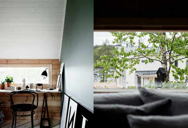 Необычный дом в Финляндии с черными акцентами в интерьере