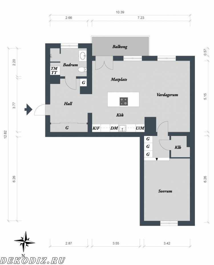 План двухкомнатной квартиры
