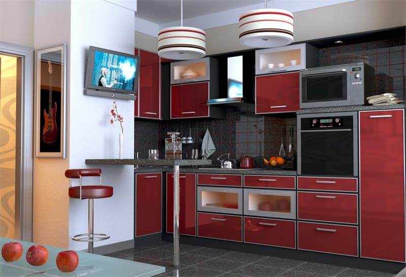 Дизайн кухни с вентиляционным коробом