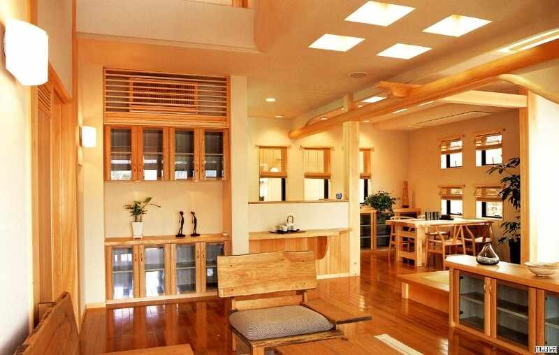 Интерьер деревянного дома в японском стиле фото