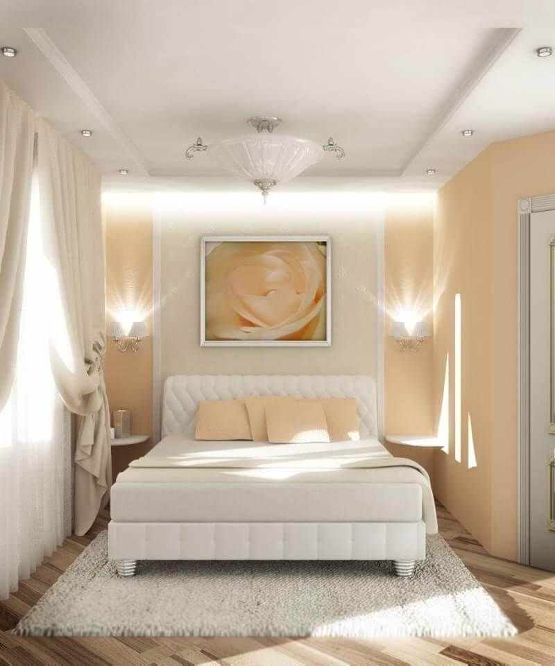 Дизайн маленькой спальни в современном интерьере