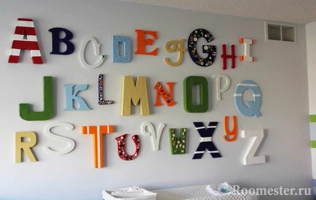 Буквы для детской комнаты