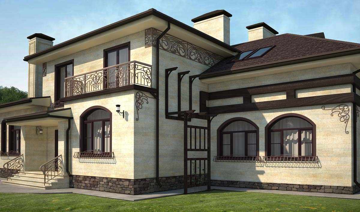 Дом со светлым фасадом