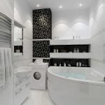 Белый цвет в дизайне ванной 