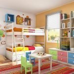 Разноцветная мебель в детской