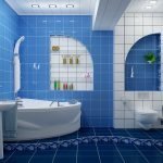 Синий в дизайне ванной