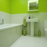 Зелено-белая ванная комната