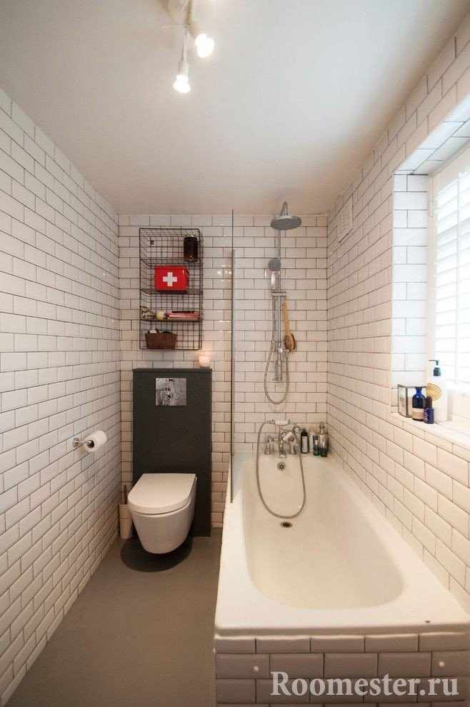 Туалет совмещенный с ванной