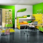Желтый и зеленый в дизайне детской