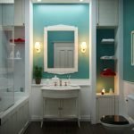 Бирюзовый в дизайне ванной комнаты