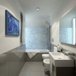 Современный дизайн узкой ванной