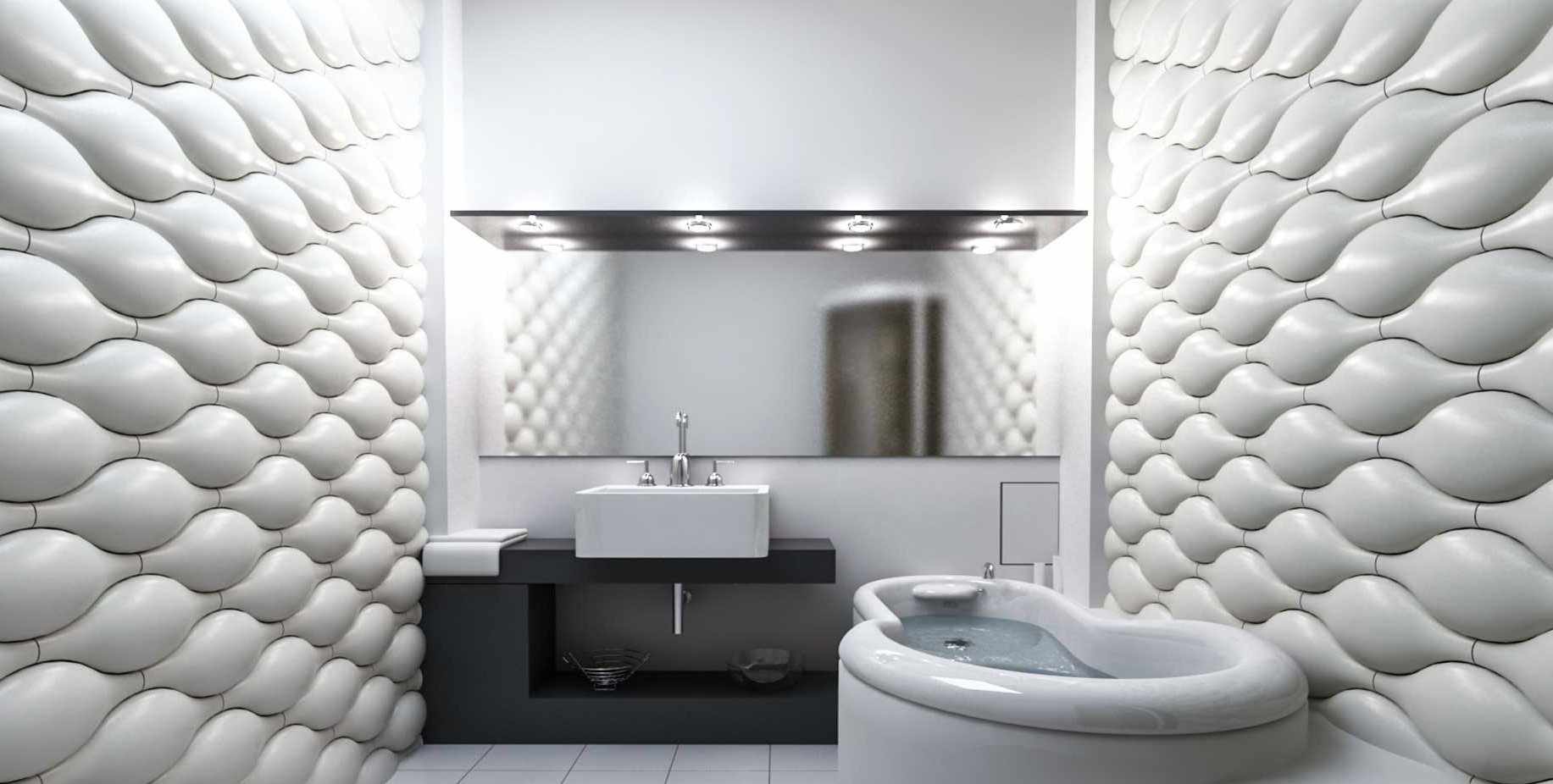 Декоративные панели в ванной