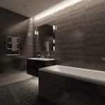 Черно-серая ванная комната