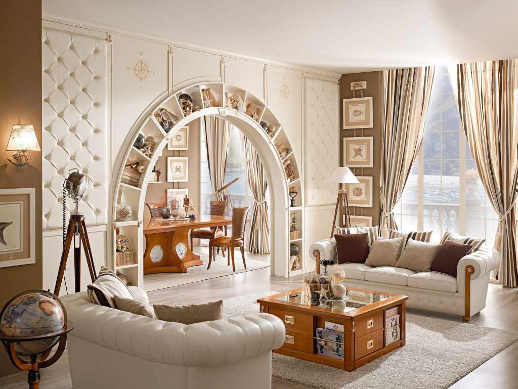 Сочетание арки со стилем комнаты