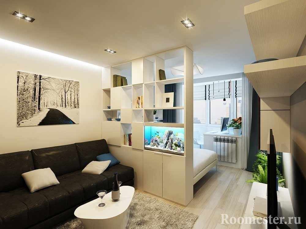 Современный дизайн однокомнатной квартиры - фото примеры
