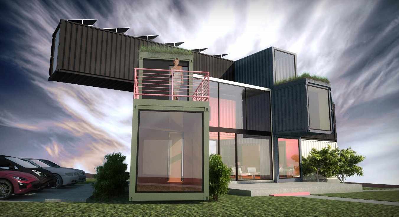 Дизайн дома из контейнера