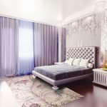 Спальня в нежно-фиолетовых оттенках