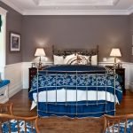 Синие акценты в дизайне спальни