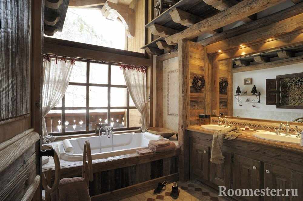 Альпийский стиль в ванной