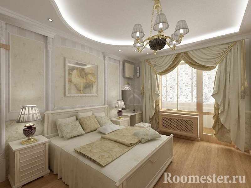 Дизайн-проект спальни в классическом стиле