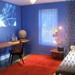 Синий декор комнаты
