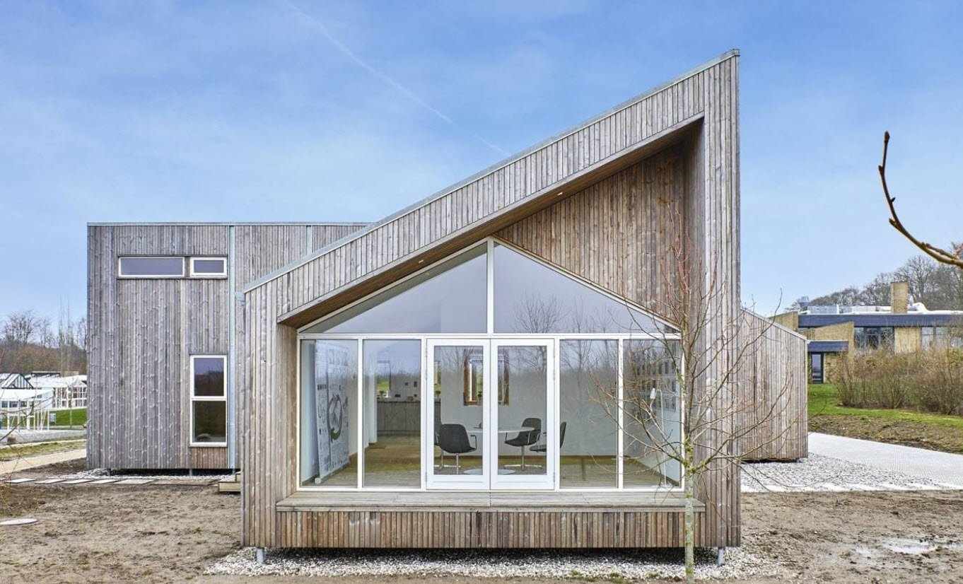 Современный дом с односкатной крышей