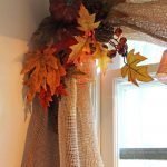 Осенний декор на шторе
