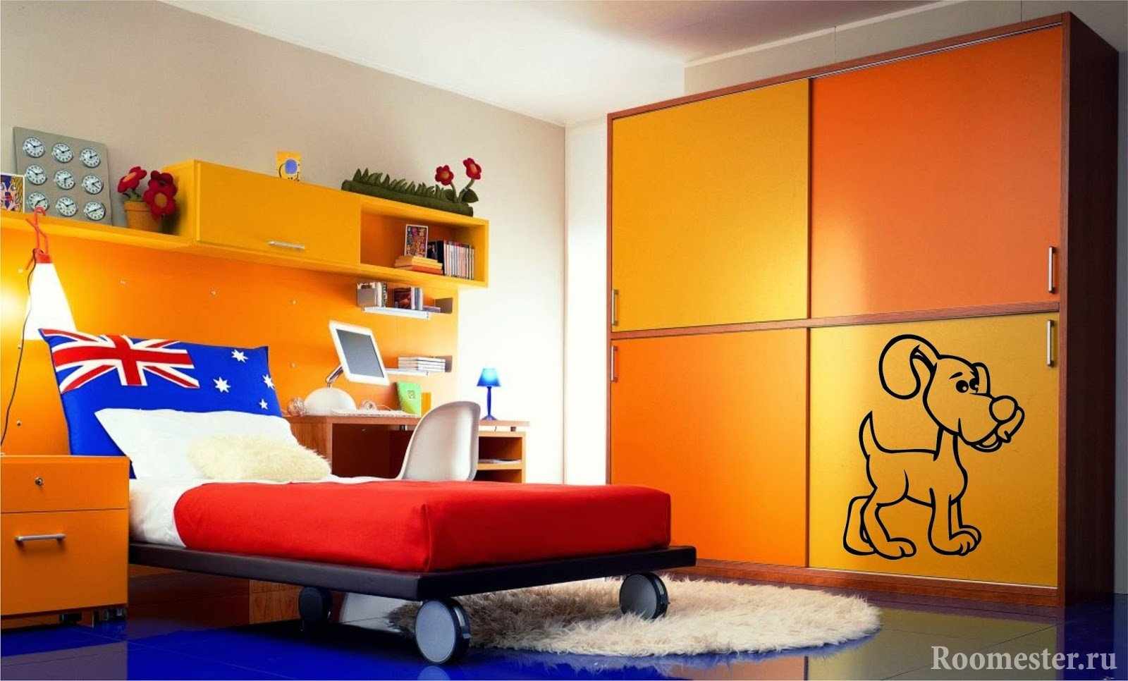 Мебель в оранжевом цвете
