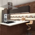 Шоколадный цвет в дизайне кухни