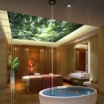 3Д потолок в ванной