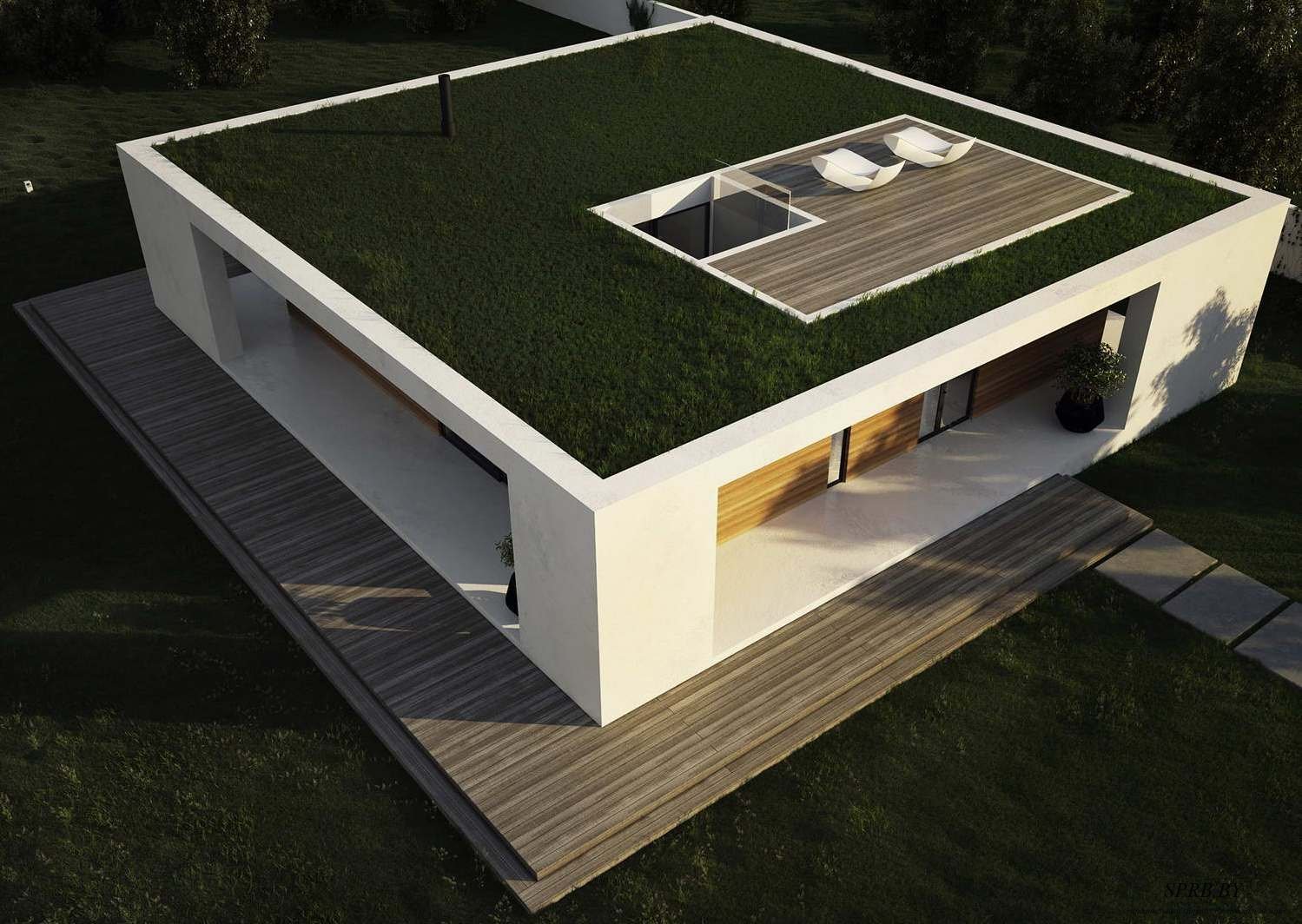 Дом с плоской крышей