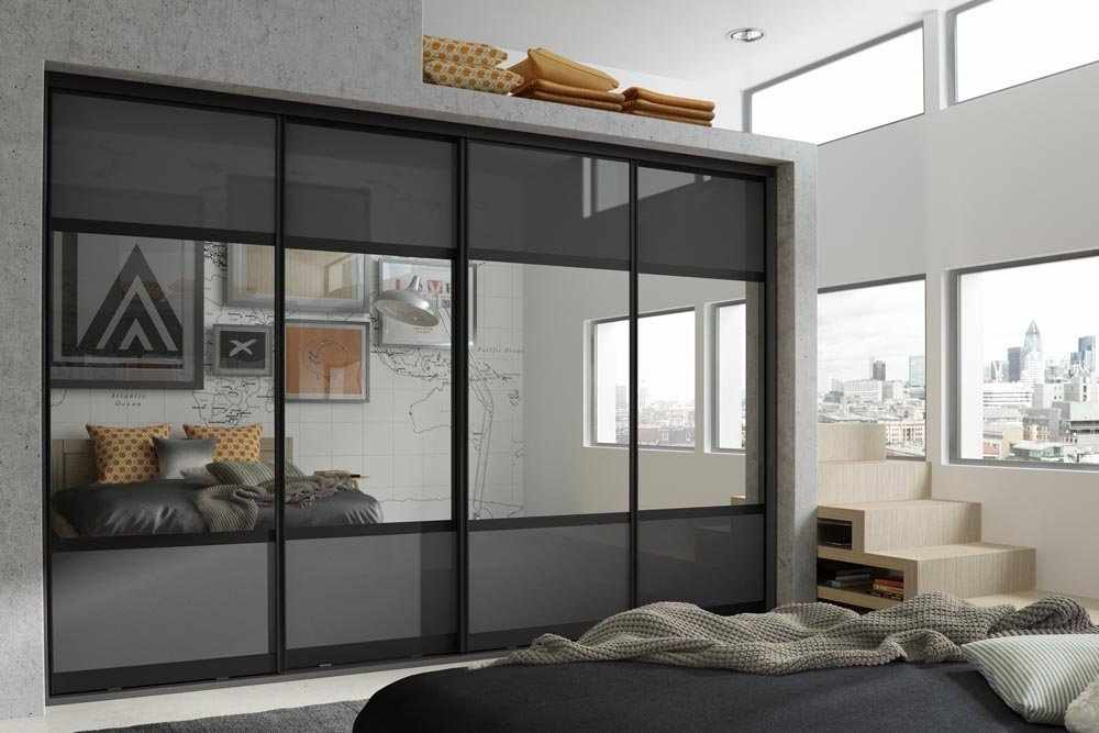 Спальня в стиле модерн со шкафом-купе
