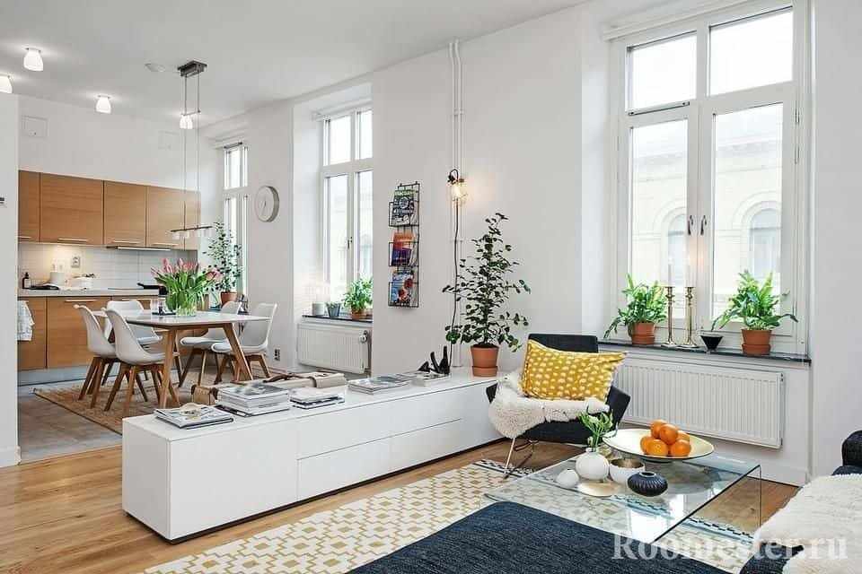 Дизайн квартиры студии в скандинавском стиле