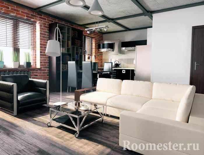 Дизайн квартиры в современном стиле с раскладным диваном