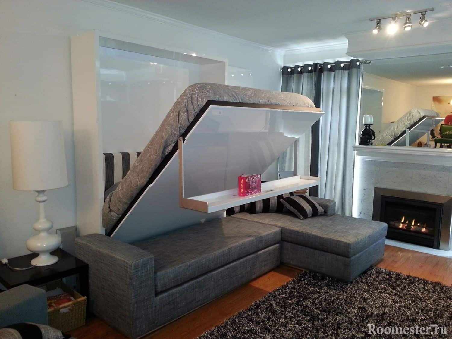 Диван-кровать, удобный трансформер для совмещенной гостиной и спальни