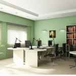 Бело-зеленые тона в дизайне комнат