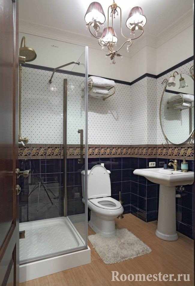 Ванная комната с санузлом и душевой кабиной