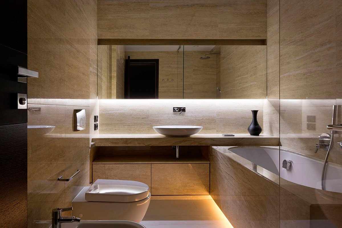 Плитка в интерьере современной ванной