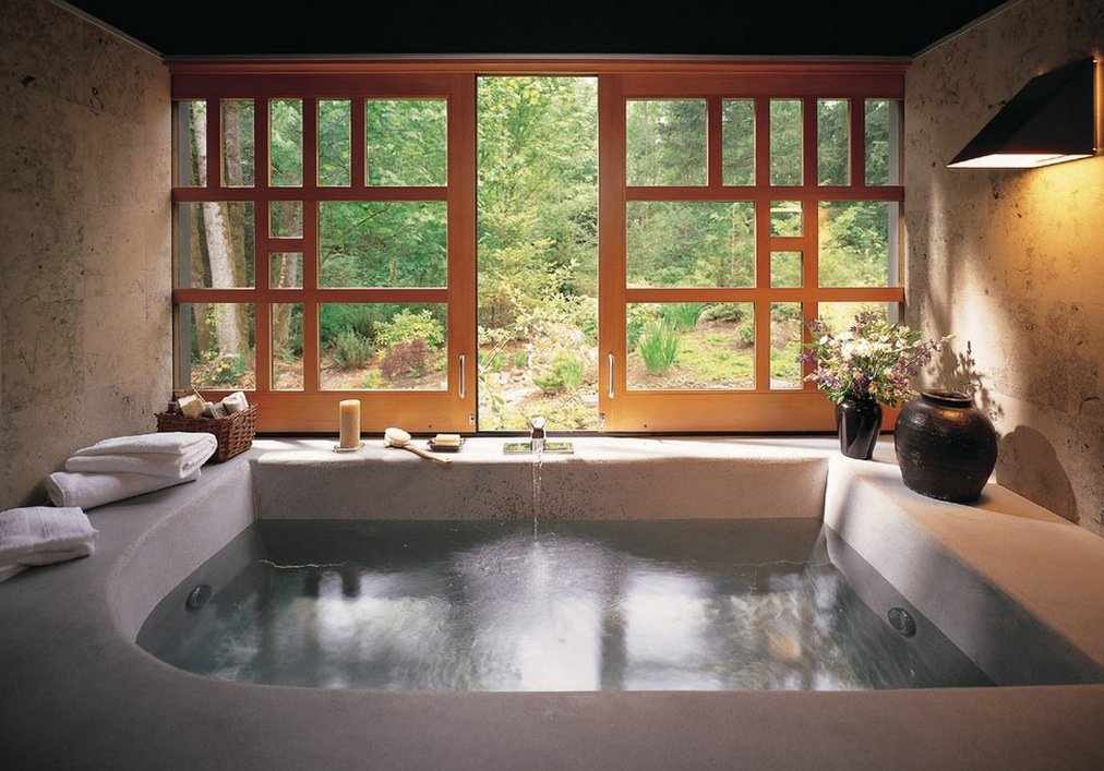 Интерьер ванной в японском стиле