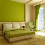 Оливковый цвет в дизайне спальни